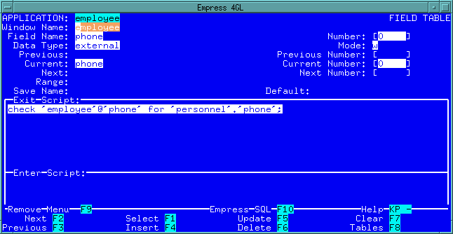 Figure 4-62 phone field