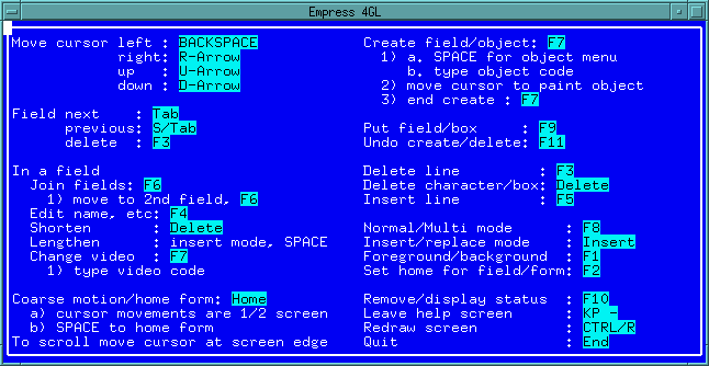 Figure 4-7 Help Screen
