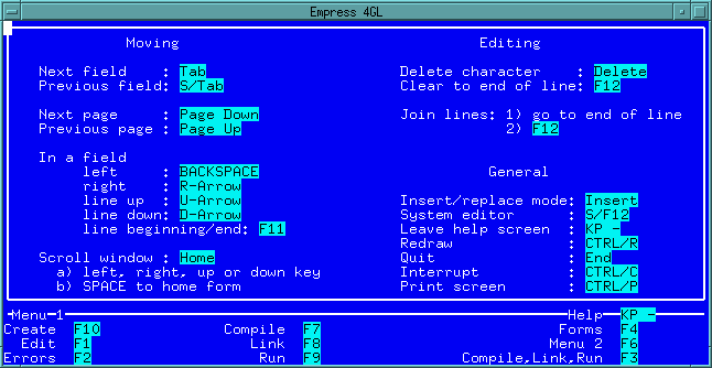 Figure 5-1 Help Screen