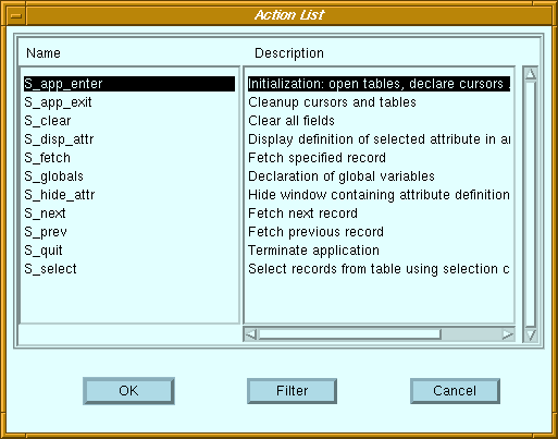 Figure 2-10 Selection List Dialog