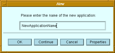 Figure 2-5 New Application Dialog