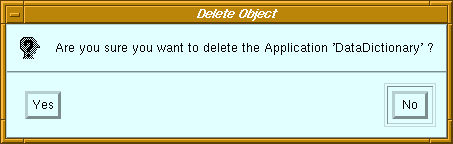 Figure 2-7 Delete Application Dialog