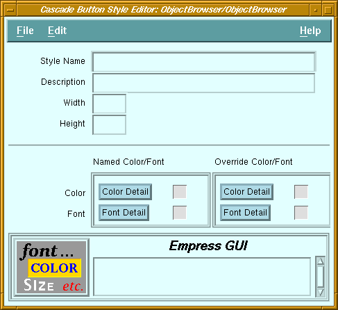 Figure 6-1 Style Editor