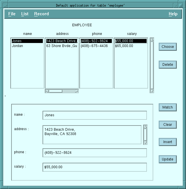 Figure 2-14 Deleting a record