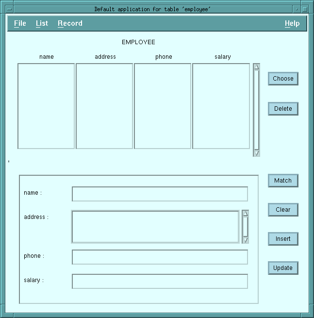 Figure 2-6 Default Application
