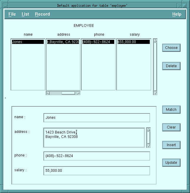 Figure 2-8 Record inserted