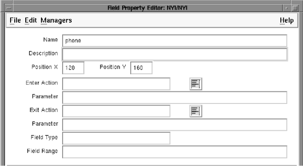 Figure 4-20 Property Editor for phone number field