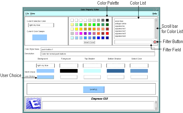 Figure 5-2 Color Property Editor